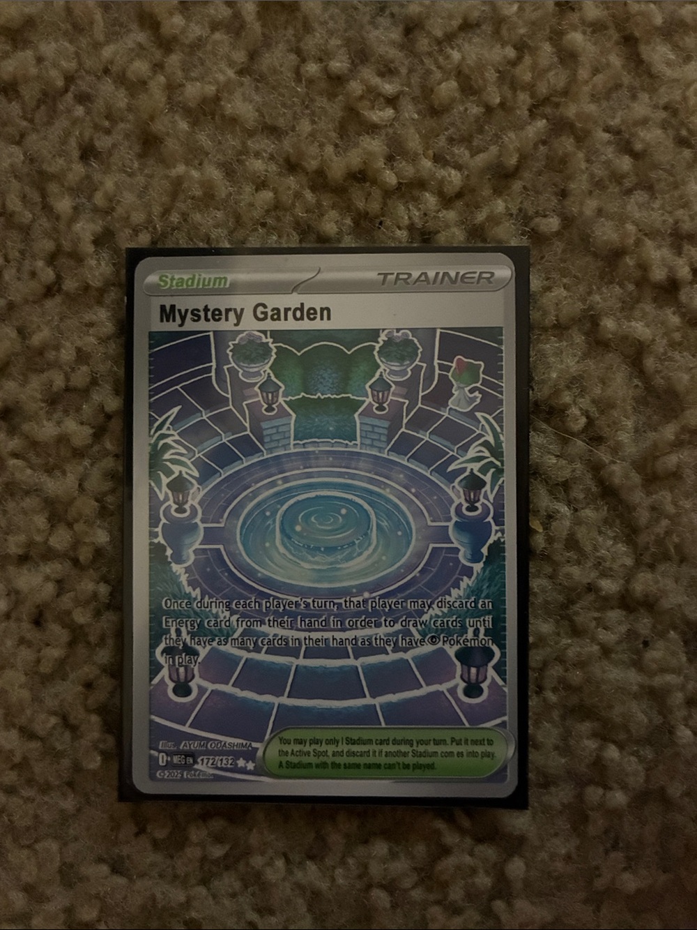 Mystery Garden Trainer Stadium Card - Holo